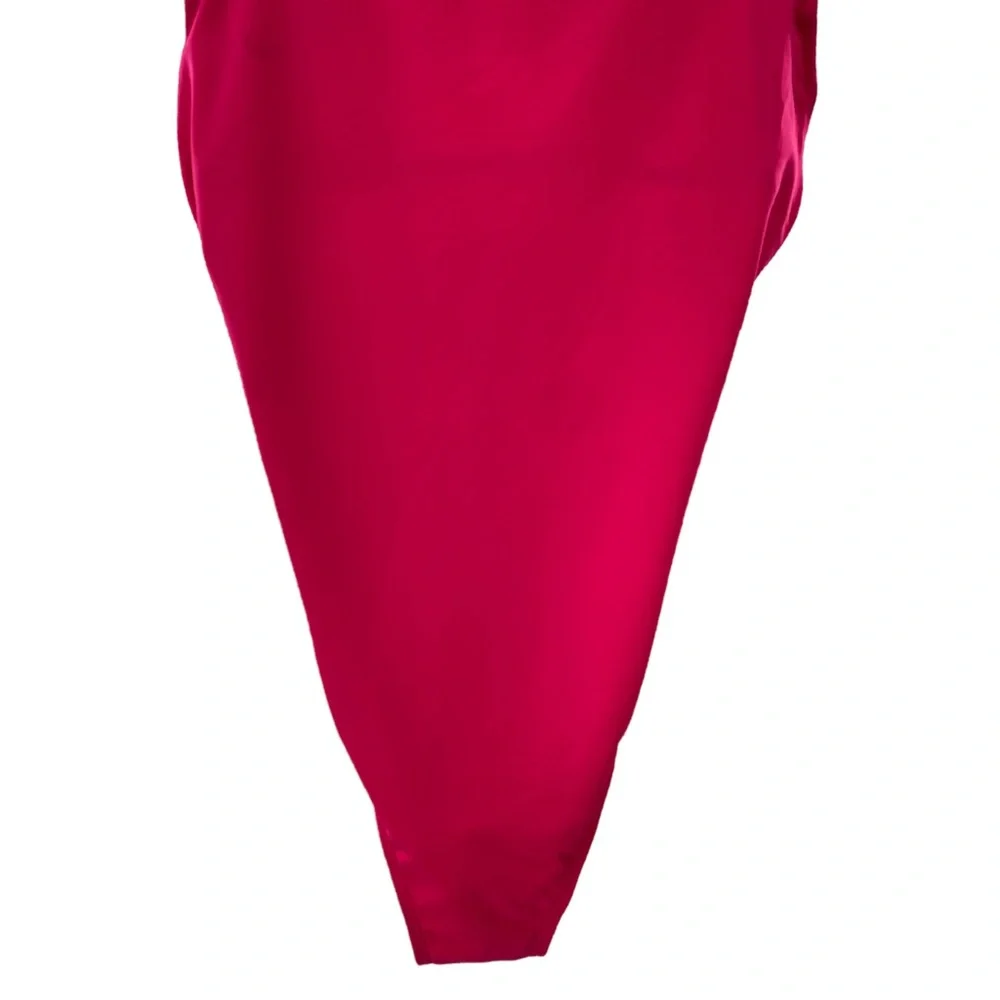 VERSACE NEW Vita Logo One Piece Swim Suit Tropical Pink & Dark Orchid Size XS - Picture 5 of 9
